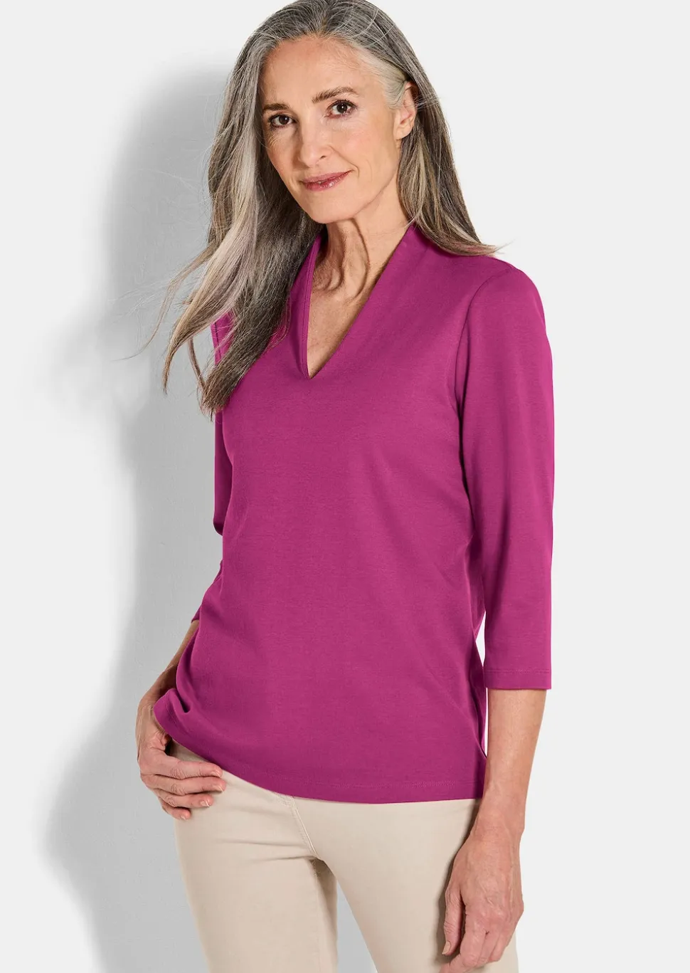 T-shirt basique en jersey interlock