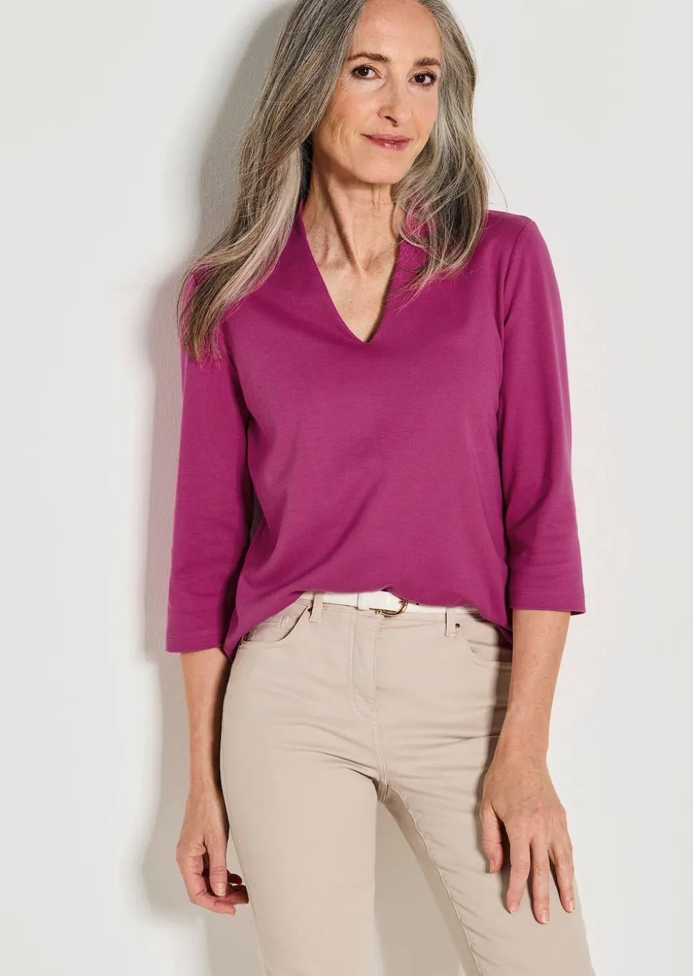 T-shirt basique en jersey interlock
