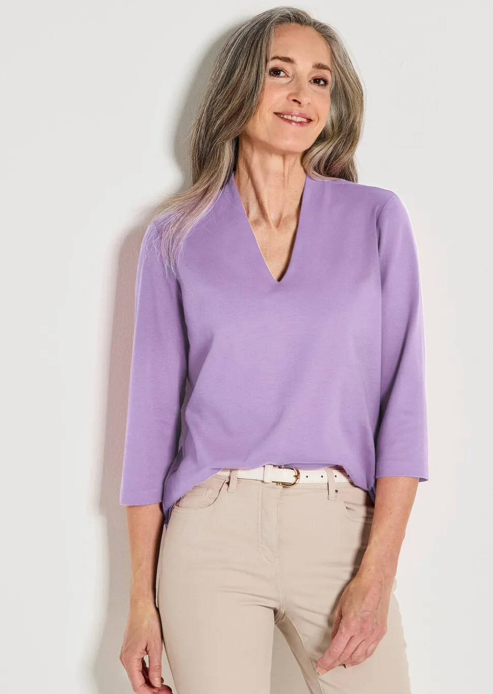T-shirt basique en jersey interlock