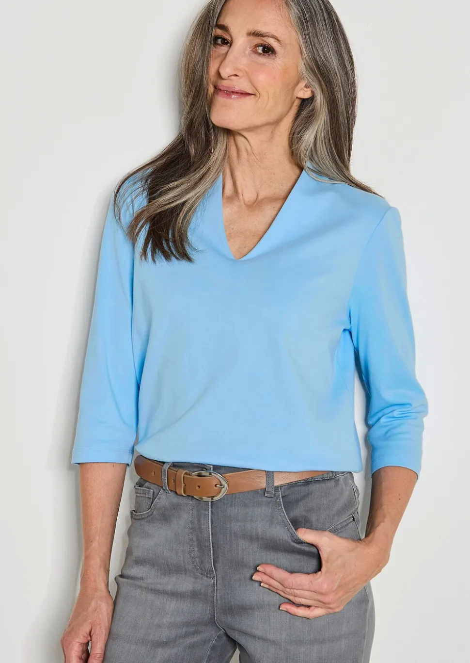 T-shirt basique en jersey interlock