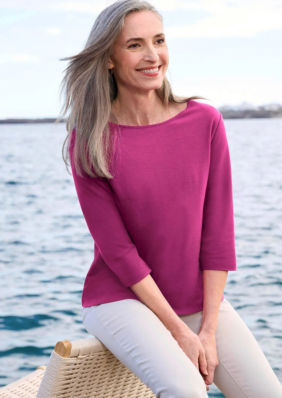 T-shirt basique en jersey interlock