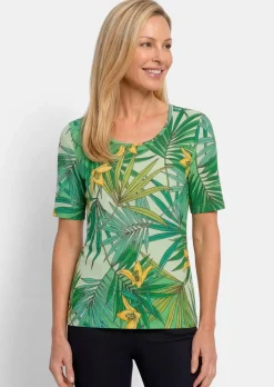 T-shirt bien-être avec motif tropical