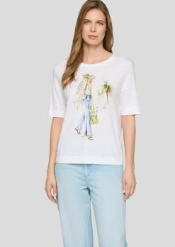 T-shirt décontracté avec motif sur le devant