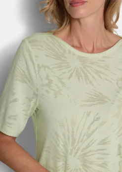 T-shirt dévoré avec encolure bateau