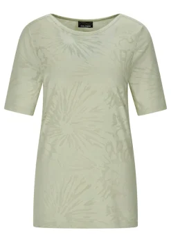 T-shirt dévoré avec encolure bateau