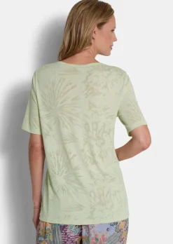 T-shirt dévoré avec encolure bateau