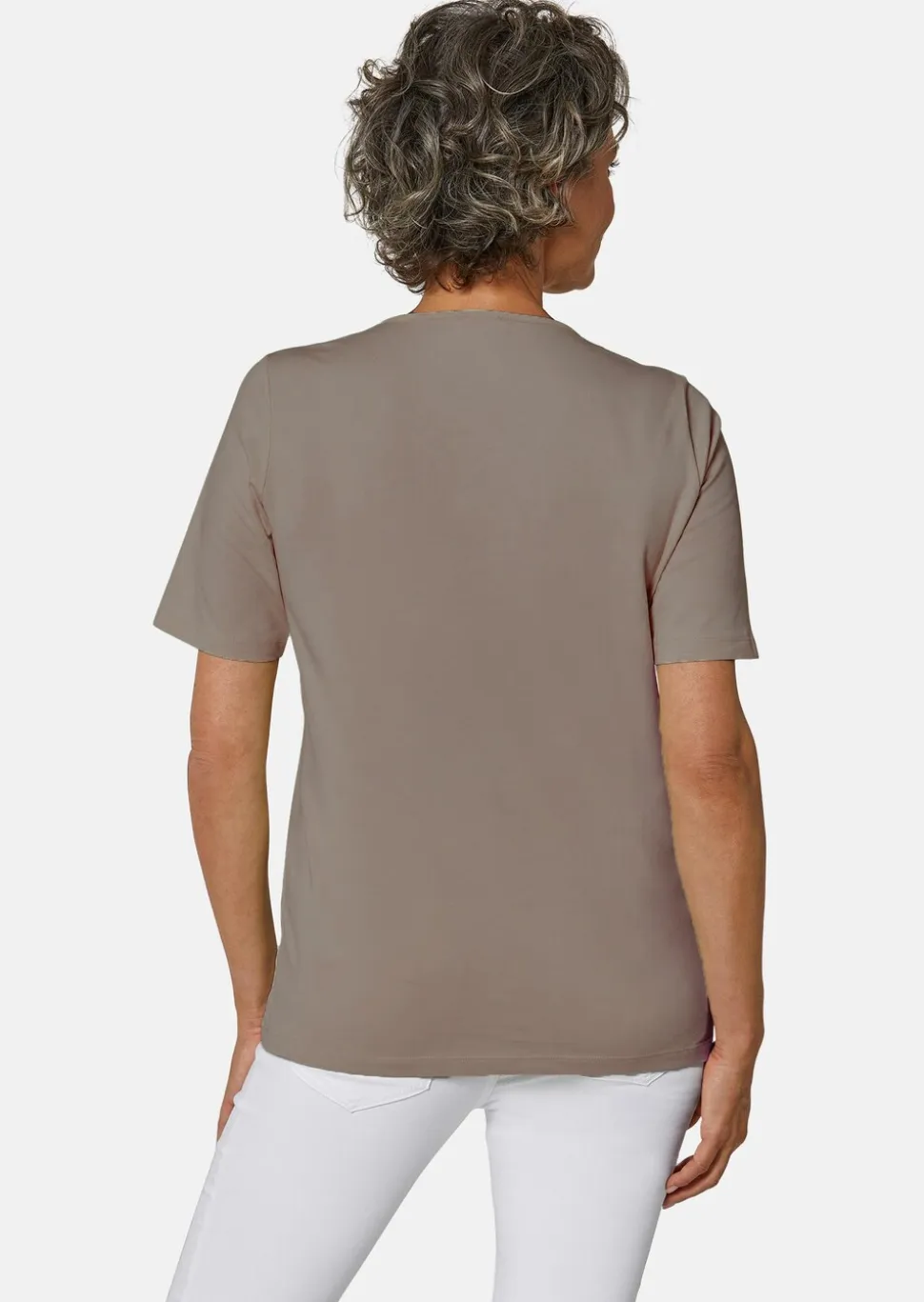 T-shirt à encolure arrondie en crochet