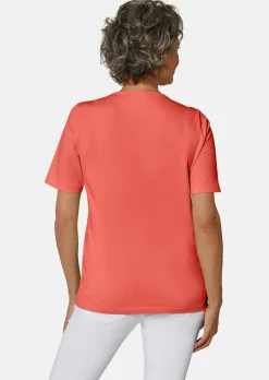 T-shirt à encolure arrondie en crochet
