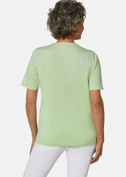 T-shirt à encolure arrondie en crochet