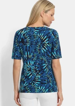 T-shirt en coton avec des fleurs féminines