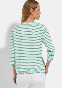 T-shirt en coton avec lien de serrage à la base