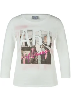 T-shirt en coton avec motif sur le devant