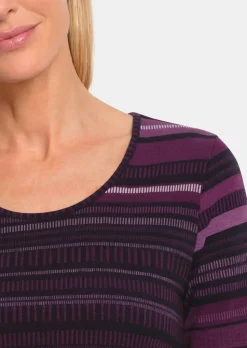 T-shirt en coton avec un imprimé rayé exceptionnel