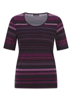 T-shirt en coton avec un imprimé rayé exceptionnel