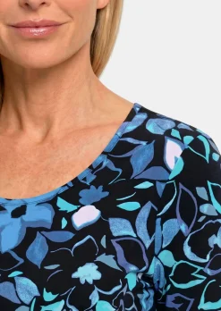 T-shirt en coton avec un motif floral très coloré