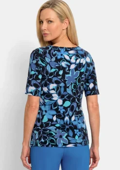T-shirt en coton avec un motif floral très coloré