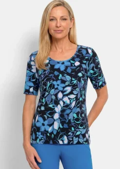 T-shirt en coton avec un motif floral très coloré
