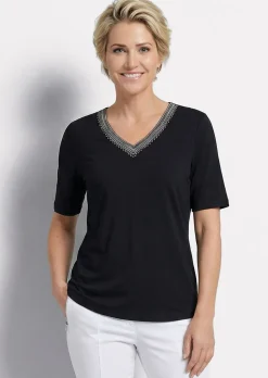 T-shirt en coton joliment rebrodé