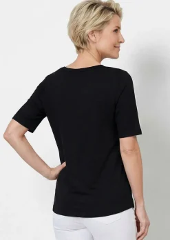 T-shirt en coton joliment rebrodé