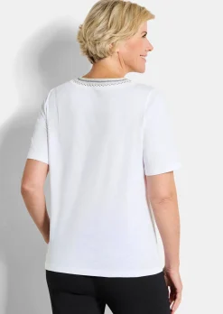 T-shirt en coton joliment rebrodé