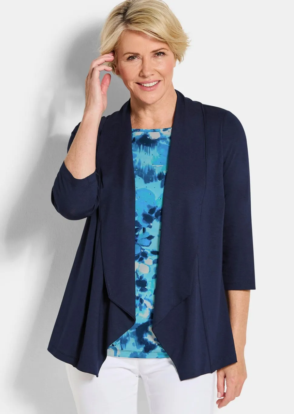 T-shirt en jersey, aspect 2-en-1