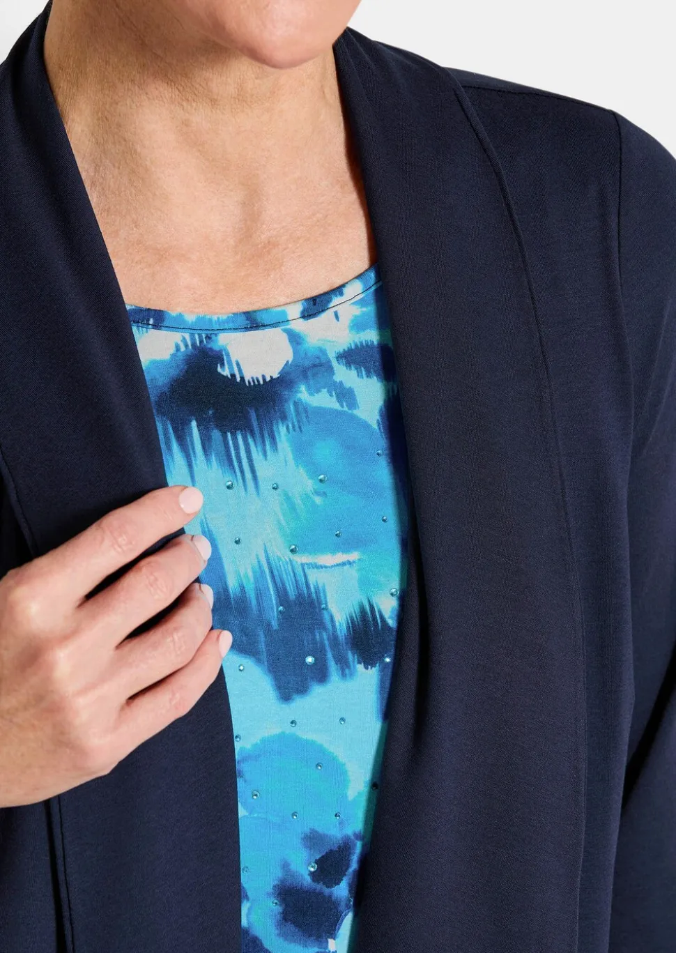 T-shirt en jersey, aspect 2-en-1