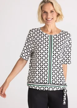 T-shirt en jersey avec base élastique et nœud décoratif