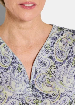 T-shirt en jersey avec encolure zippée