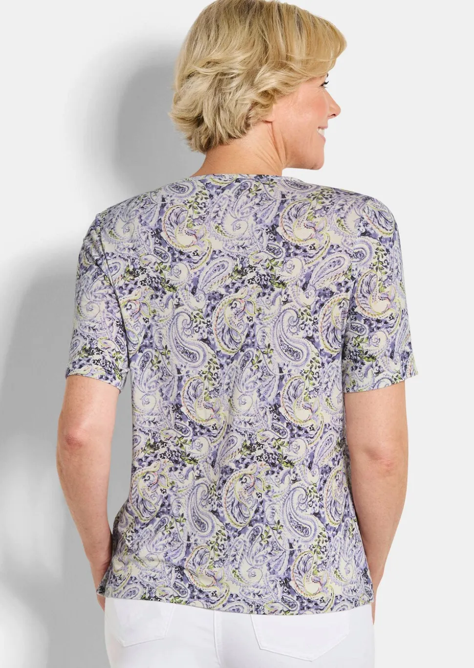 T-shirt en jersey avec encolure zippée