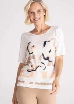T-shirt en jersey avec encolure bateau passepoilée