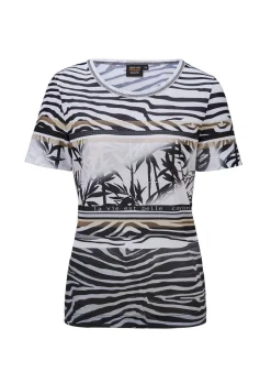 T-shirt en jersey avec imprimé animalier