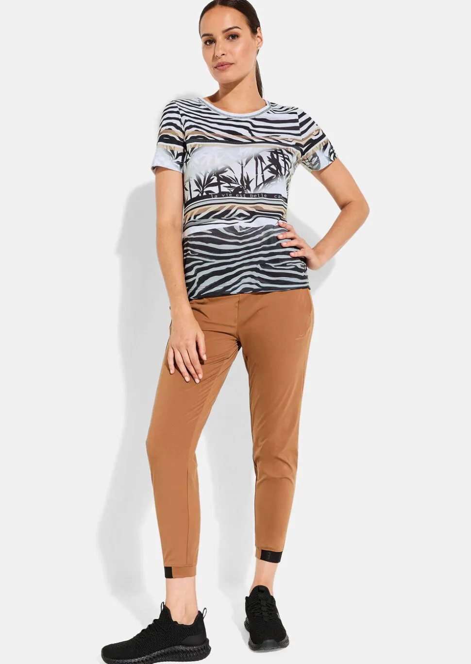 T-shirt en jersey avec imprimé animalier