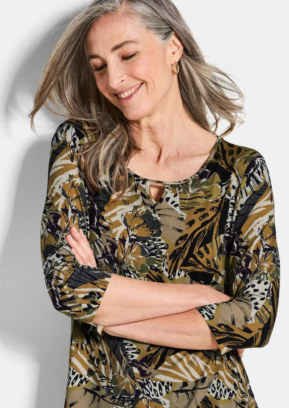 T-shirt en jersey avec imprimé animalier