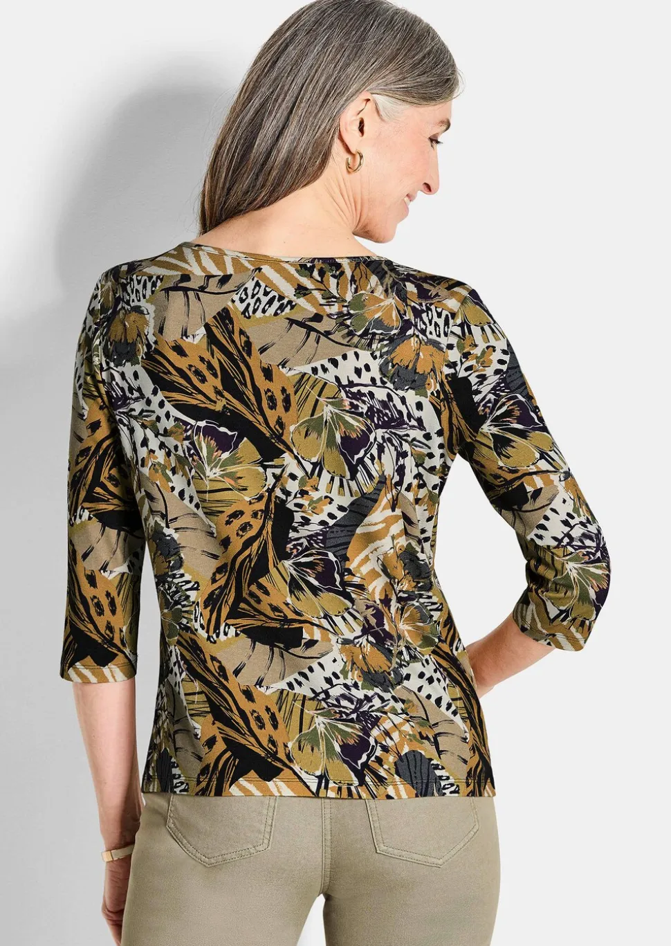 T-shirt en jersey avec imprimé animalier
