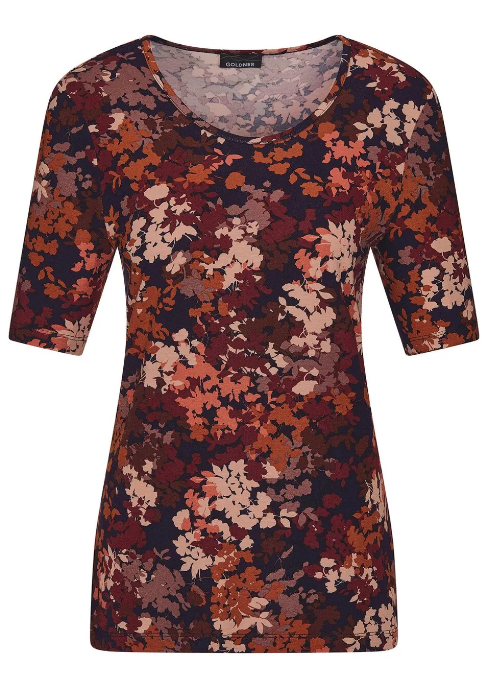 T-shirt en jersey avec imprimé de feuilles