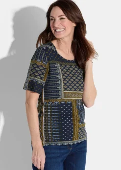 T-shirt en jersey avec imprimé du plus bel effet
