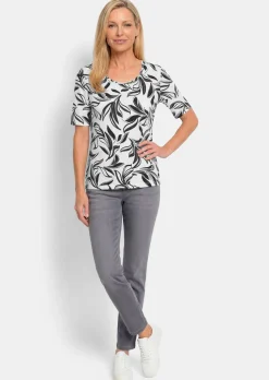 T-shirt en jersey avec imprimé floral tendance