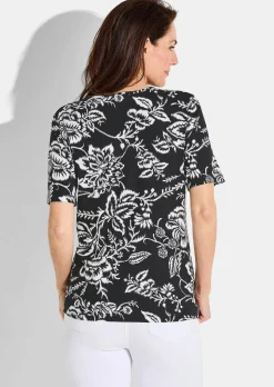 T-shirt en jersey avec imprimé floral