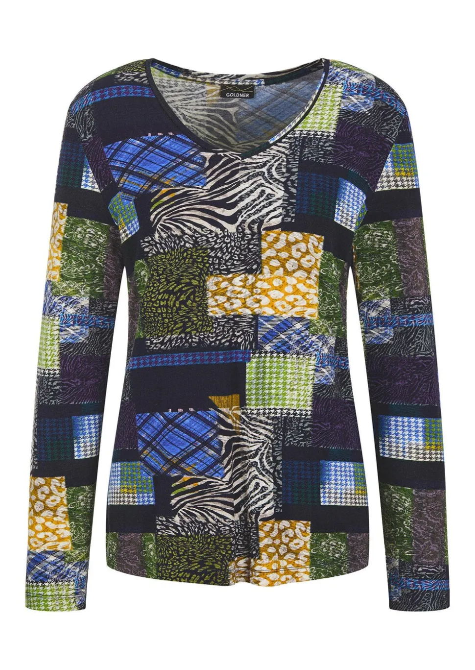 T-shirt en jersey avec imprimé patchwork