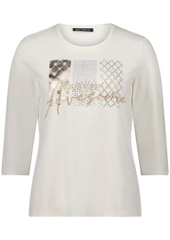 T-shirt en jersey avec imprimé scintillant, devant