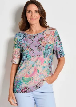 T-shirt en jersey avec motif cachemire