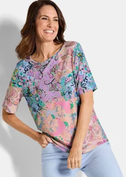 T-shirt en jersey avec motif cachemire