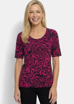 T-shirt en jersey avec motif dynamique et plein d’élan