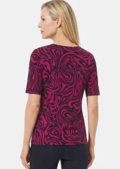 T-shirt en jersey avec motif dynamique et plein d’élan