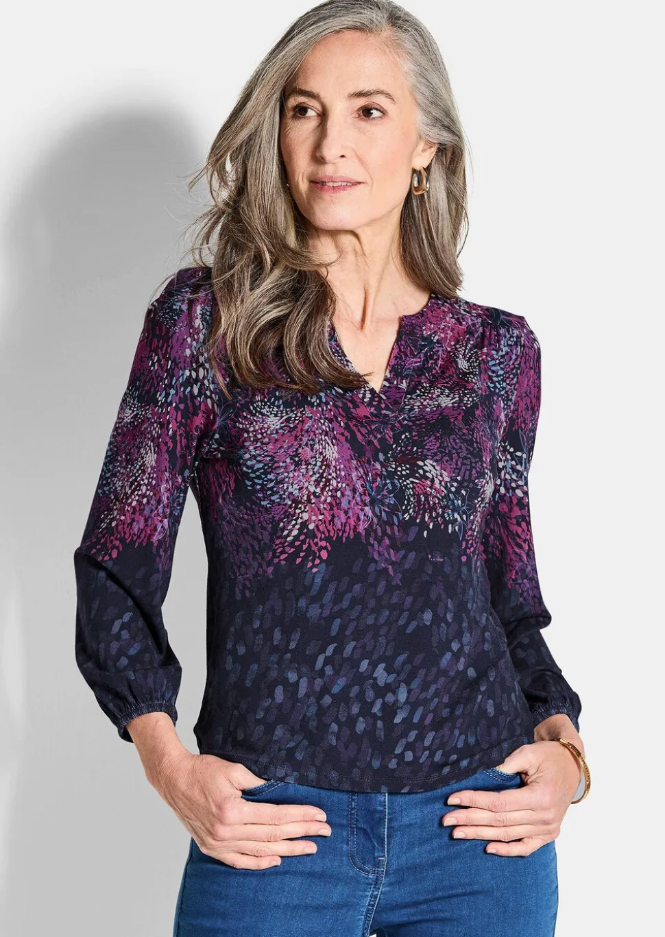 T-shirt en jersey avec motif à petits pois