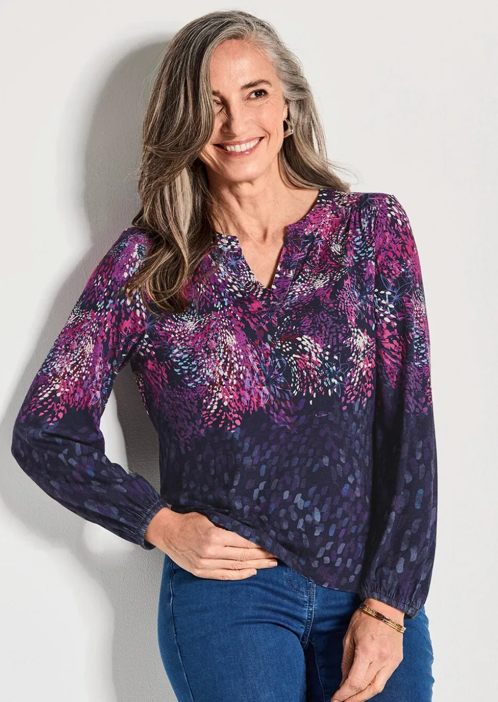 T-shirt en jersey avec motif à petits pois