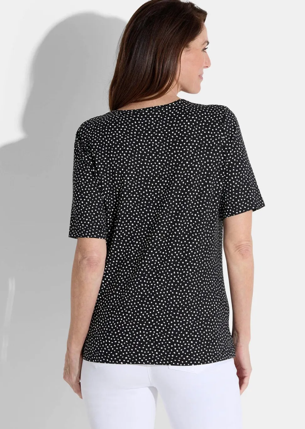 T-shirt en jersey avec motif à pois