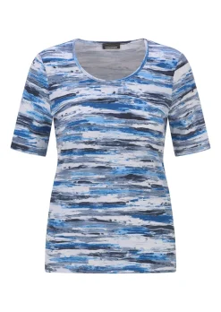 T-shirt en jersey de coton doux avec un imprimé aquarelle