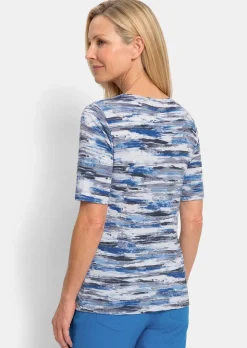 T-shirt en jersey de coton doux avec un imprimé aquarelle