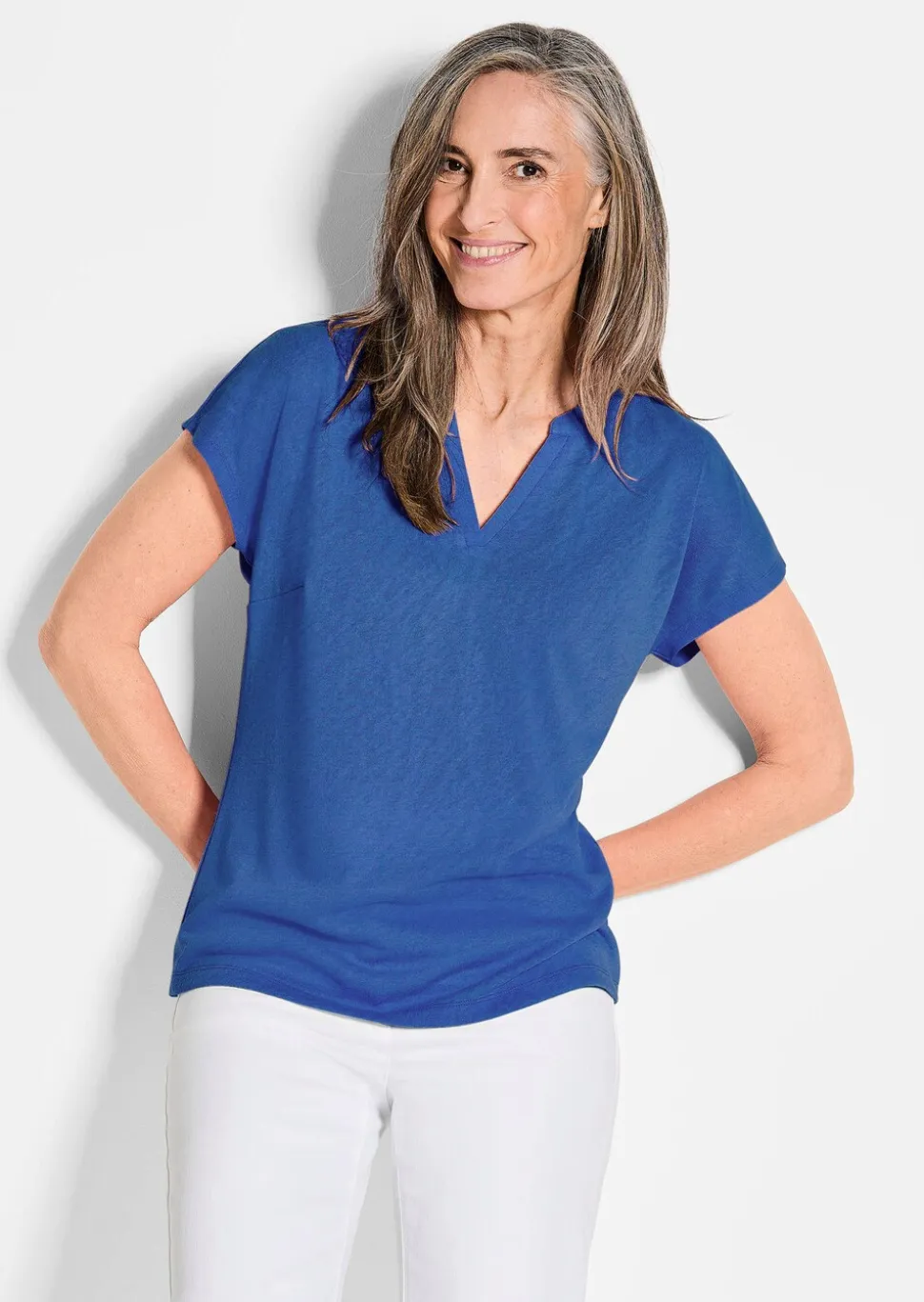 T-shirt en jersey de viscose aéré